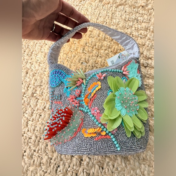Handbags - Embellished Floral Handbag